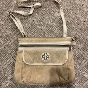 Relic Tan and Cream Crossbody Purse